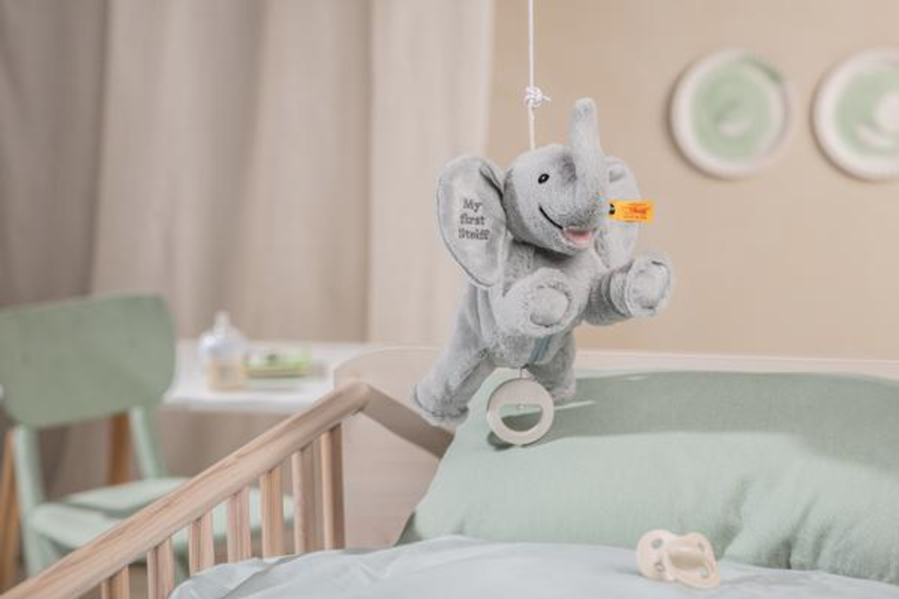 In the Cot, Ellie the Elephant, Music Box, My First Steiff 25 cm EAN 242731