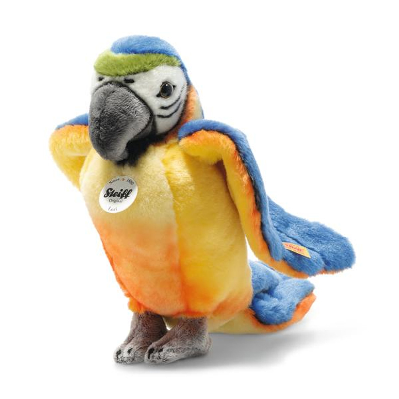 Parrot Soft Plush Toy, Lori, Steiff 26 cm EAN 063985