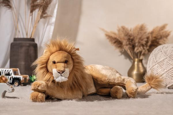Leone vintage Steiff anni '50, leone in mohair, peluche a