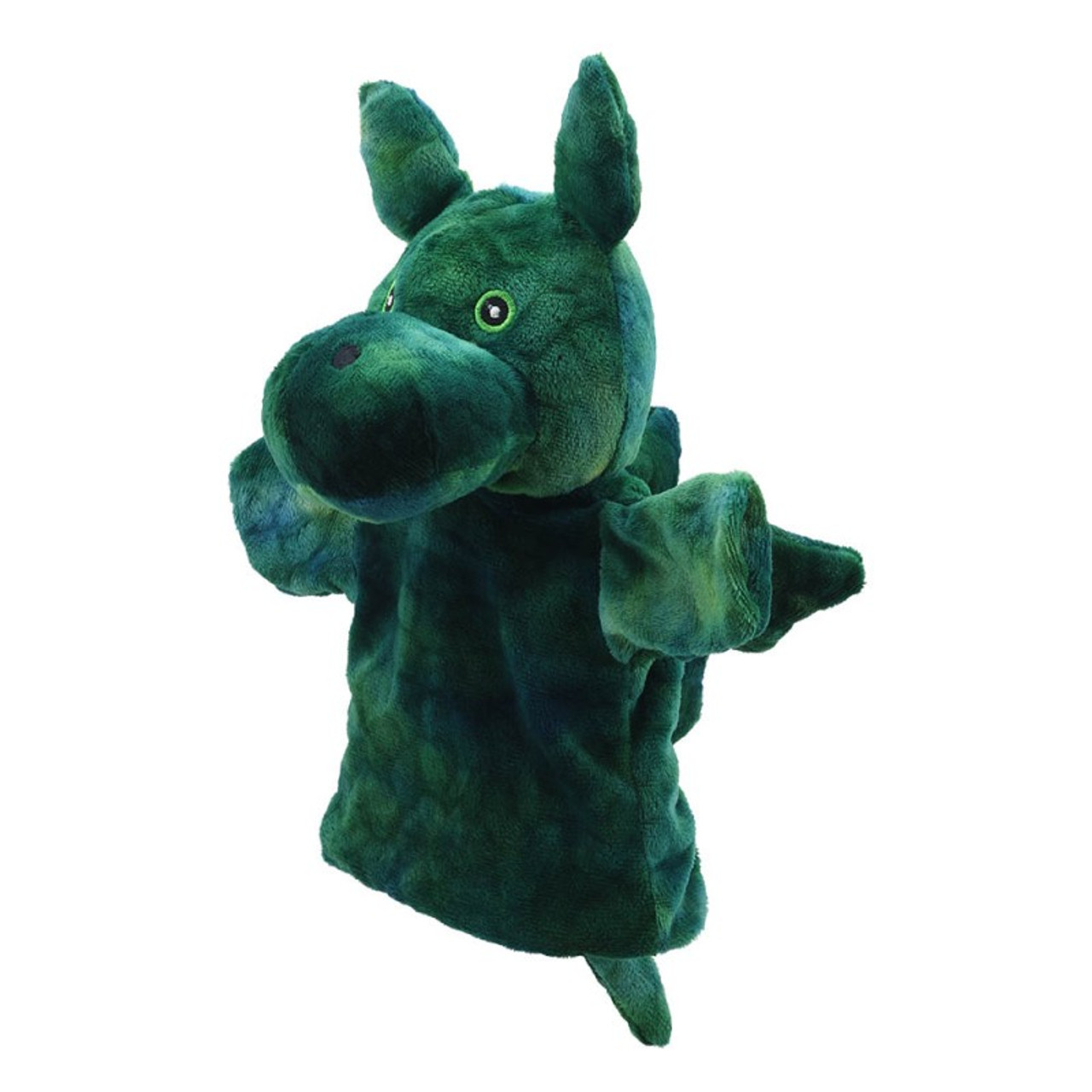 Green Dragon Animal Puppet Buddies (ECO) Hand Puppet, The Puppet Company