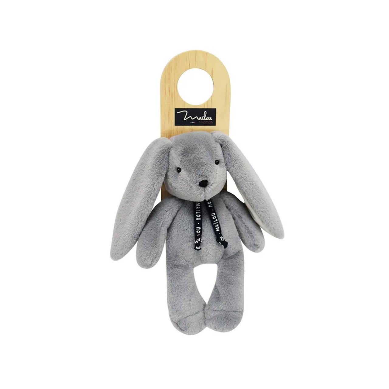 Little Rabbit Plush Toy 23cm, Grey Dorlotin, Mailou Tradition France
