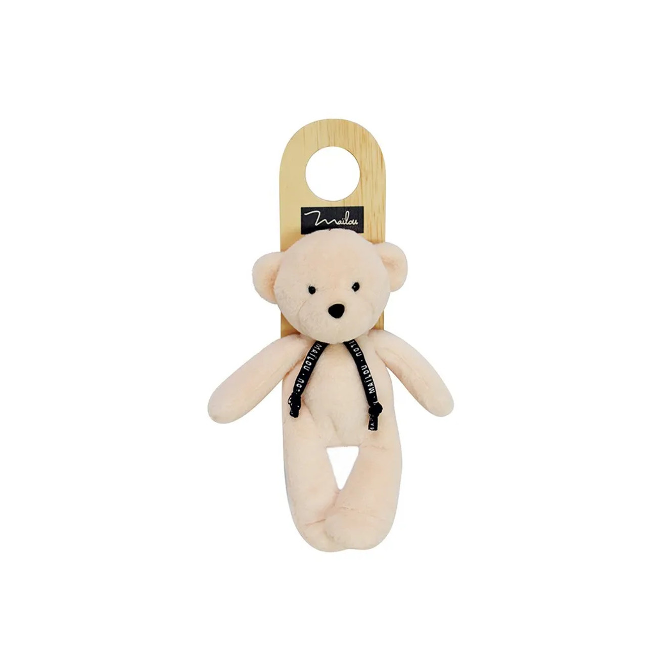Petite Ivory Bear Plush Toy  23cm, Dorlotin, Mailou Tradition France