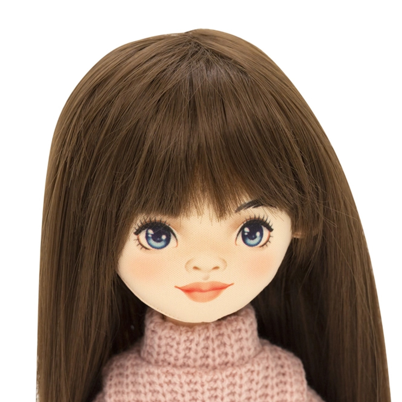 Face Sophie with Denim Skirt, Sweet Sisters Doll 32cm, Orange Toys