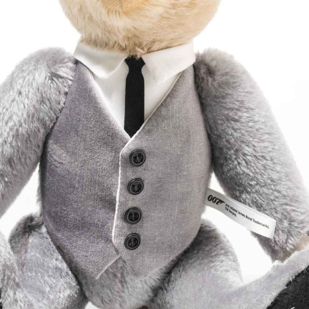 Clothing detail James Bond Goldfinger Musical Teddy Bear, Steiff 30cm, EAN 007637