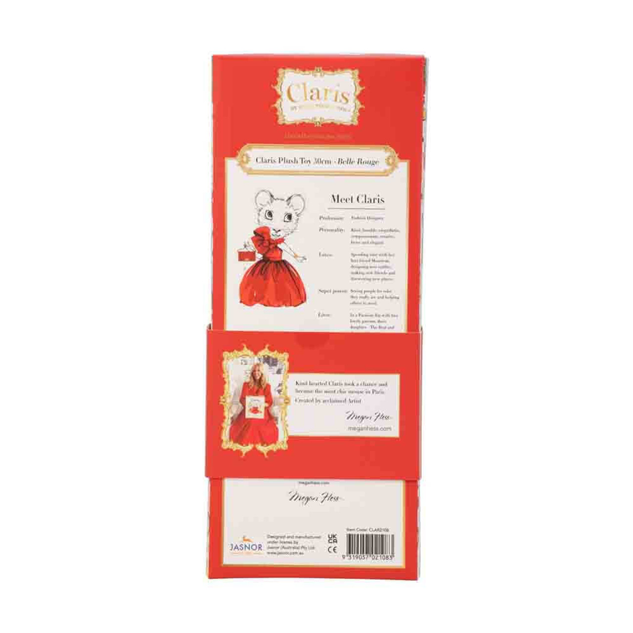Claris the Mouse Belle Rouge Soft Toy, 30cm Claris the Chicest Mouse in Paris, EAN 02100