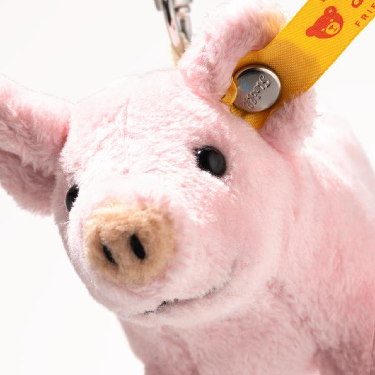 Close up Steiff Pig Pendant Pink Lucky Charm 9cm - 112652