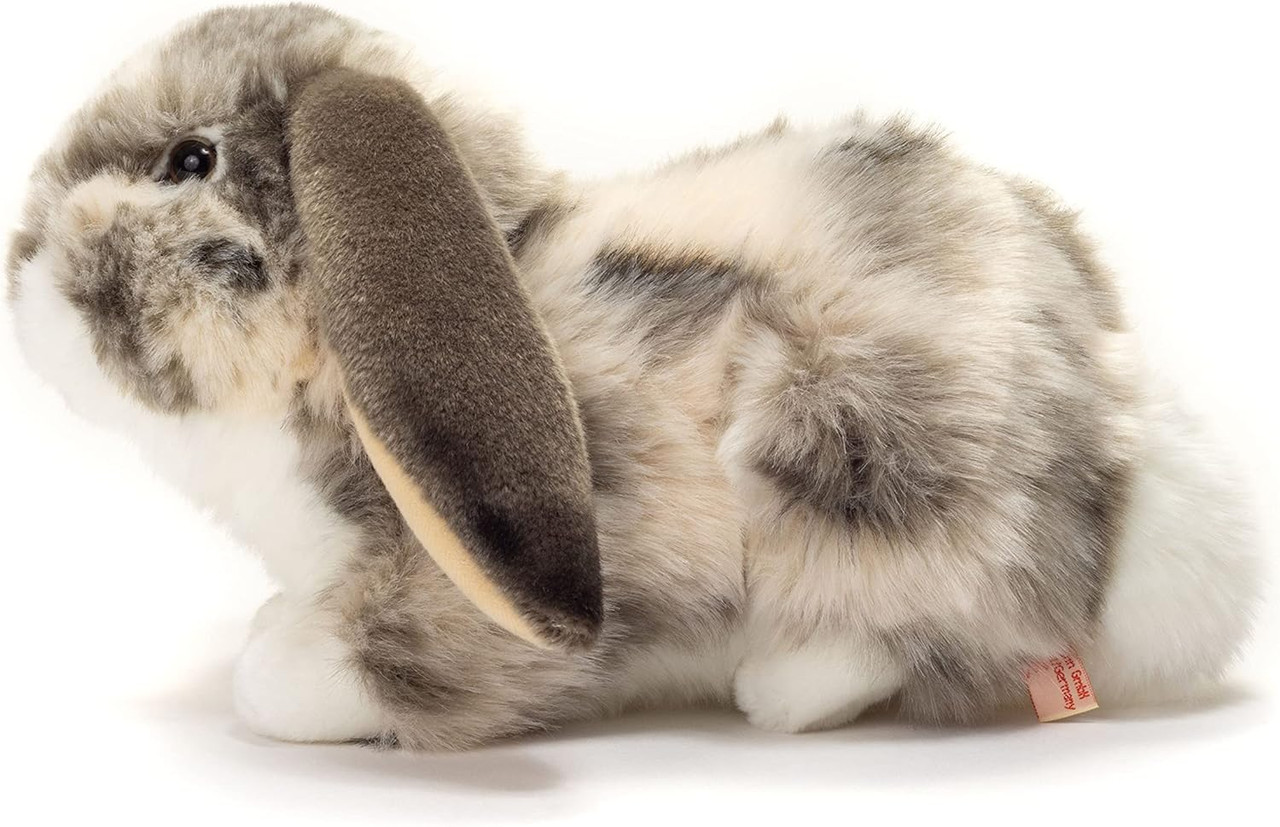 Grey and White Ram Bunny Rabbit, Hermann Teddy, 23cm - 937333