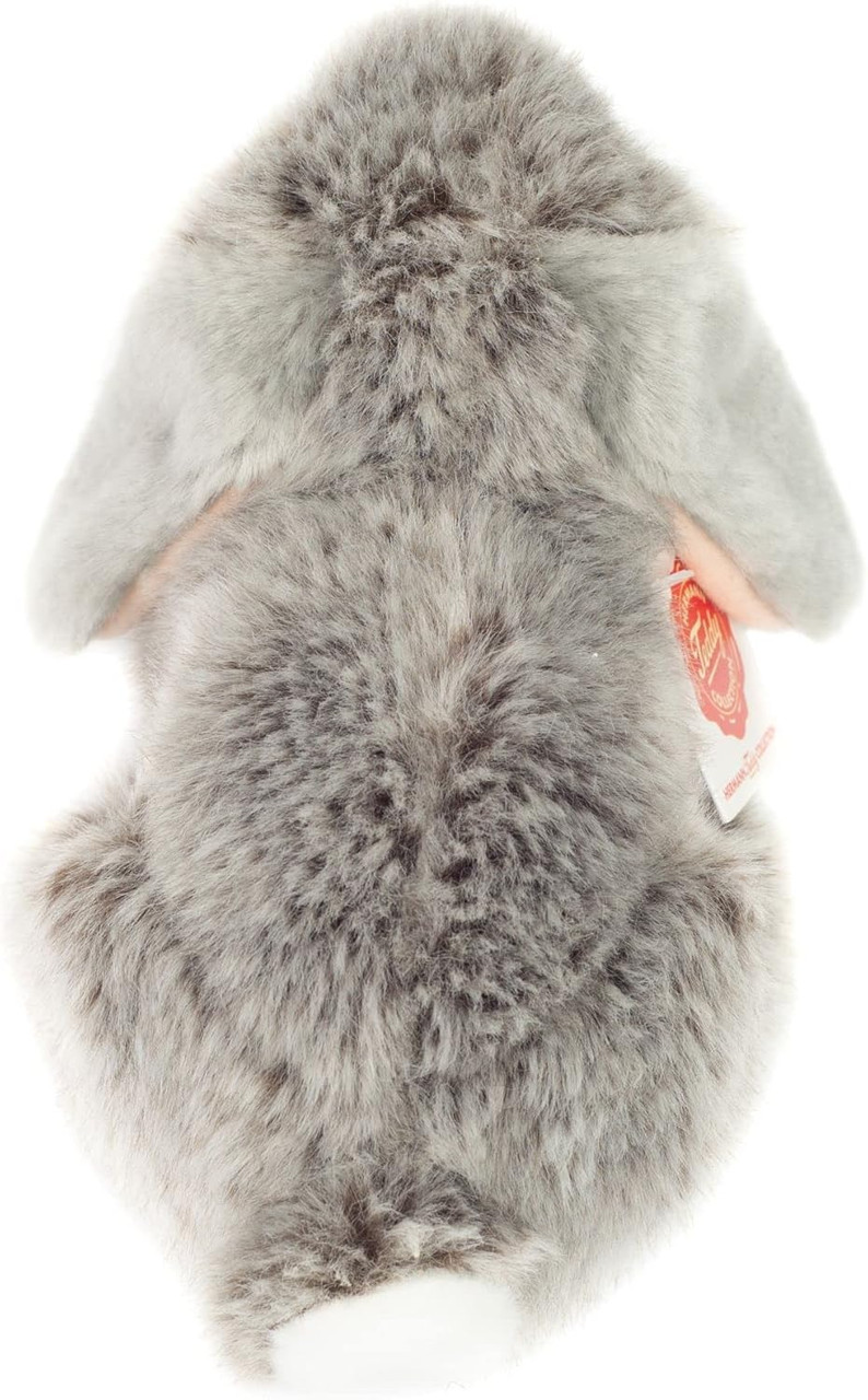 Back View Grey Cat Plush Soft Toy, 20cm Standing, Teddy Hermann - 918363