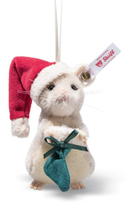 Santa Christmas Mouse Ornament 8cm Steiff 005800