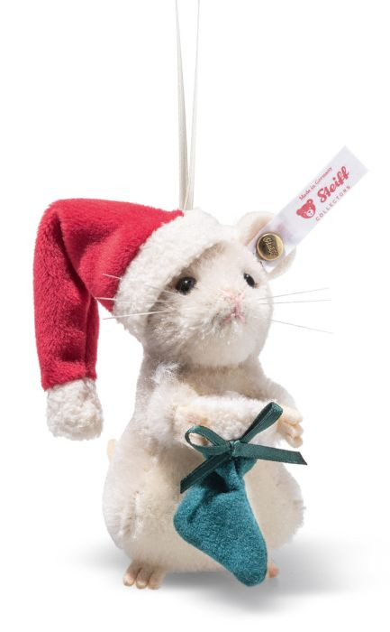 Santa Christmas Mouse Ornament 8cm Steiff 005800