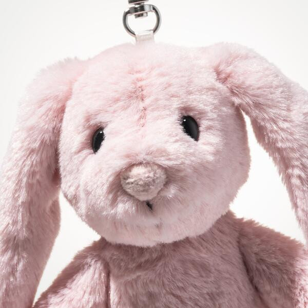 Face detail Pink Hoppie Rabbit Pendant Bunny Steiff 16cm 112767