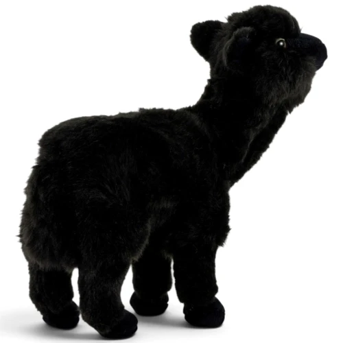 Black Alpaca Plush Toy, Standing Carl Dick Germany 21cm 037411
