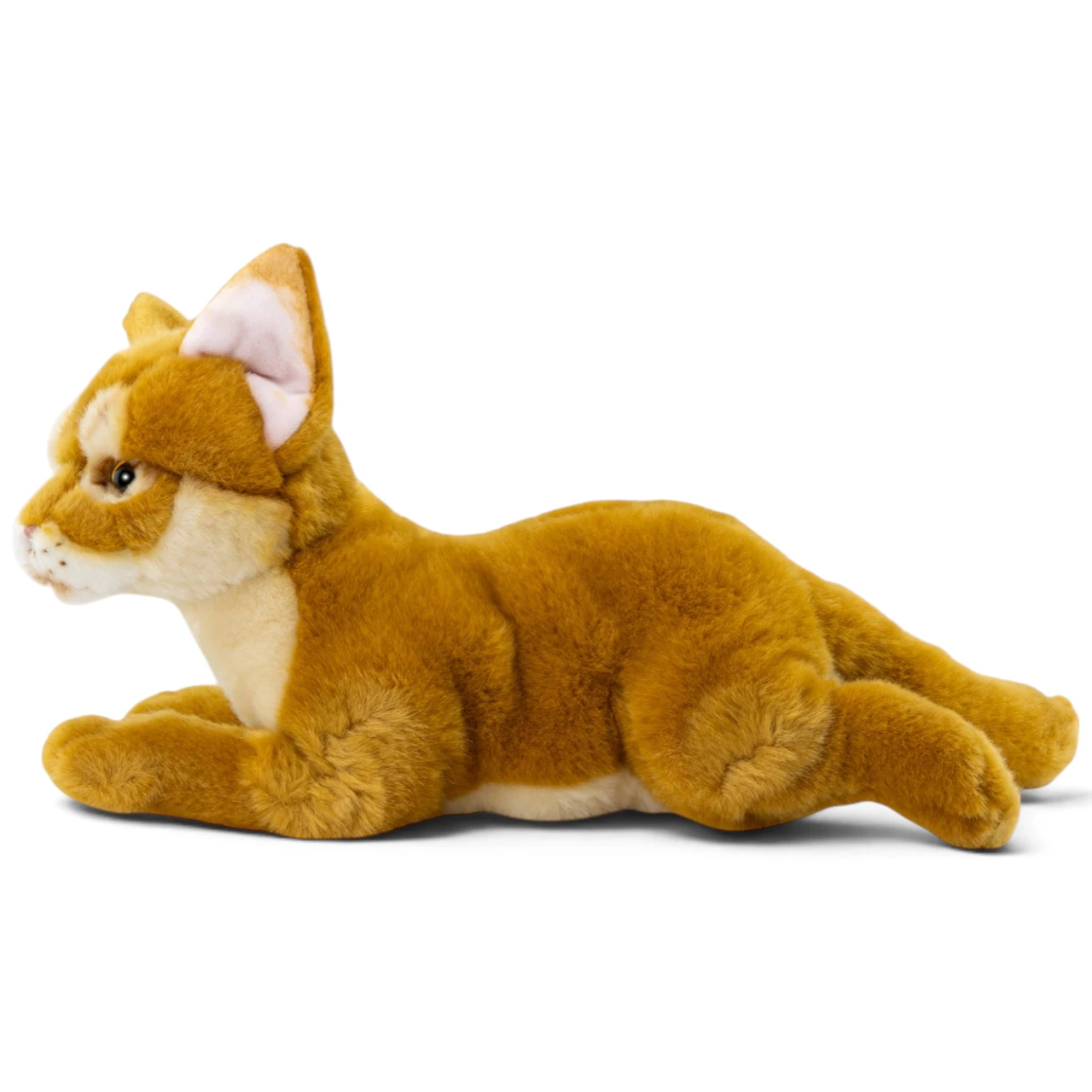 Side View Abyssinian Cat Plush Toy Carl Dick Germany 30cm 037220