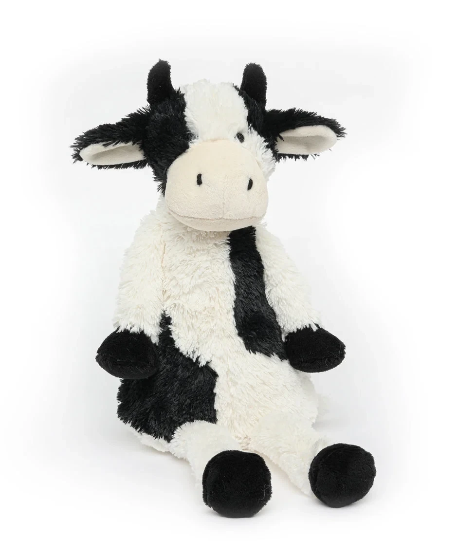Clover The Cow Plush Toy, Black and White 38cm Nana Huchy Baby Safe  003581