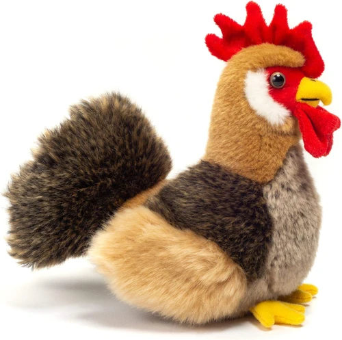 Side View Rooster Cock Soft Plush Toy Teddy Hermann 17cm 941460