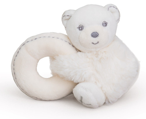 Kaloo Perle Chubby Bear White Rattle