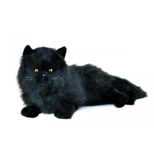 Long Haired Black Cat Plush Toy, Onyx, Bocchetta