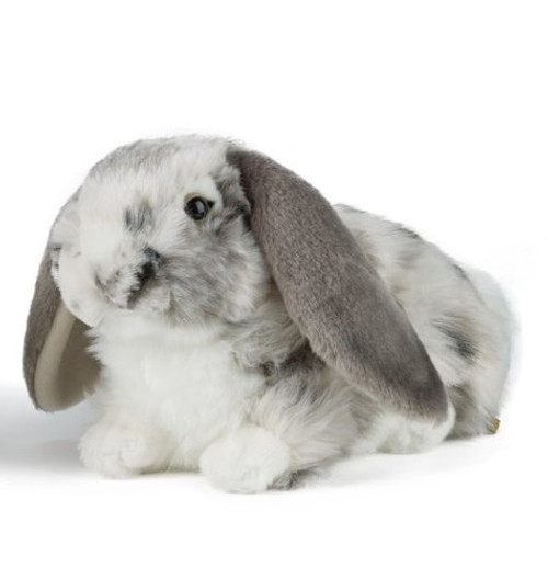 Grey Dutch Lop Eared Rabbit Plush Toy - Living Nature