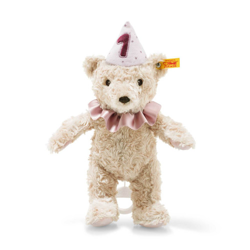 First Birthday Girl Teddy Bear with Musical Box EAN 240874