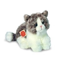 Grey Cat Soft Plush Toy, Sitting Hermann