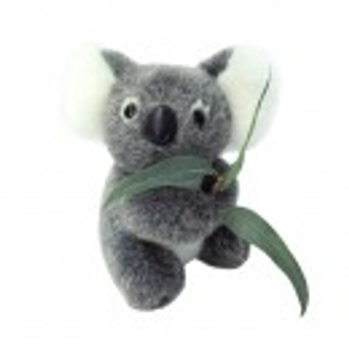 Aussie Koala Soft Toy with Gum Leaf