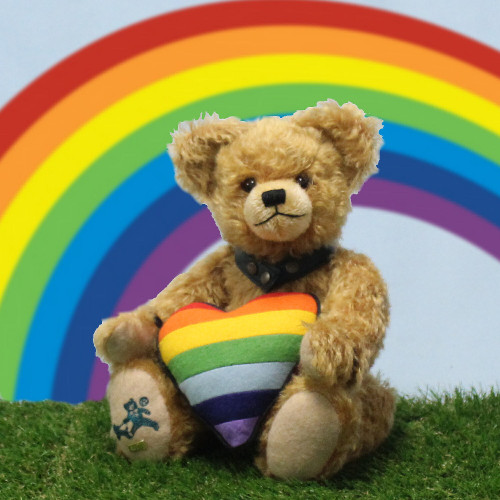 Rainbow Bear 33cm by Hermann-Coburg