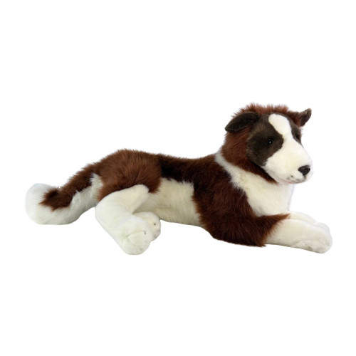 Brown Border Collie Plush Dog Toy, with Pocket, Hazel, Huge 62cm - 119835
