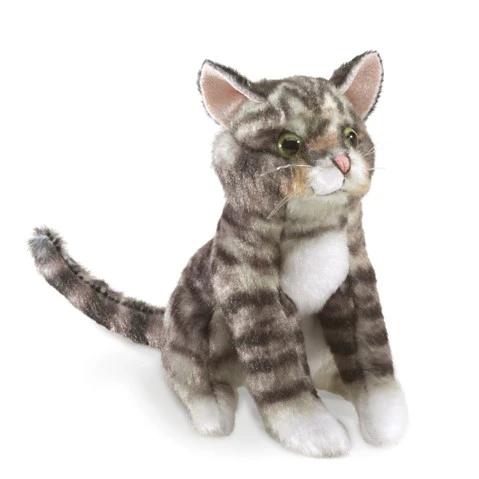 Mini Tabby Cat Finger Puppet Folkmanis EAN 027917
