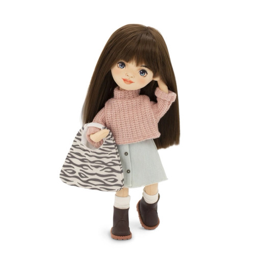 Sophie with Denim Skirt, Sweet Sisters Doll 32cm, Orange Toys