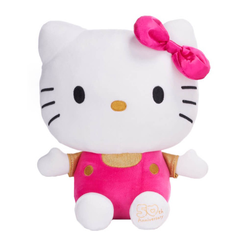 Hello Kitty 50th Anniversary Embroidered Pink Plush 25cm EAN 011542