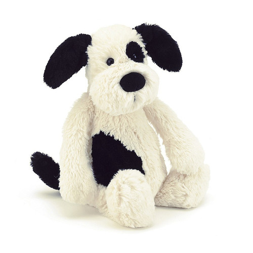 Jellycat Bashful Black and Cream Puppy Toy 31cm -135824