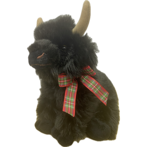 Black Highland Cow, Calf Archie Faithful Friends 25cm - 115495
