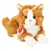 Red Tabby Cat Plush Soft Toy, 20cm Sitting Hermann - 918370