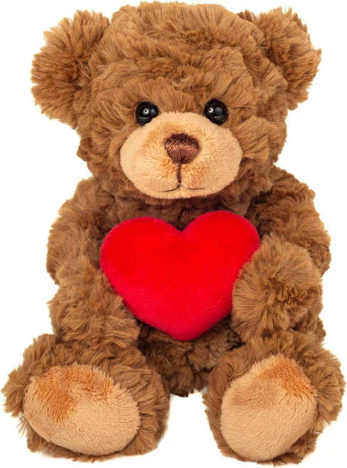 Brown Love Teddy Bear with Heart Teddy Hermann Germany 20cm 913306