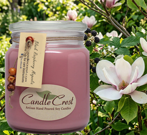This is a pairing that evokes a sense of “botanical luxury”. This combination creates a striking contrast between deep, moody tones and delicate elegance! Deep, tart sweetness of berries with the creamy, citrus and delicate magnolia flowers make this the perfect fragrance for Spring & Summer!