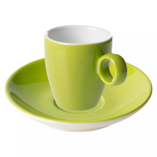 Maastricht Porselein  Bart  Cafe Espressotasse und Untertasse Farbe 6,5 cl Grün 2 Stück