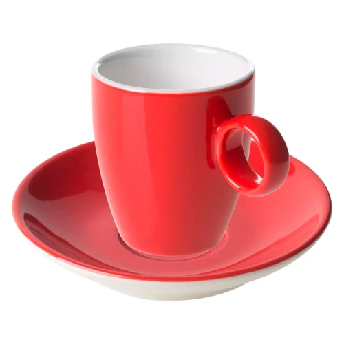 Maastricht Porselein Espressokop en schotel Bart Colour Cafe 6.5 cl Rood 2 stuks