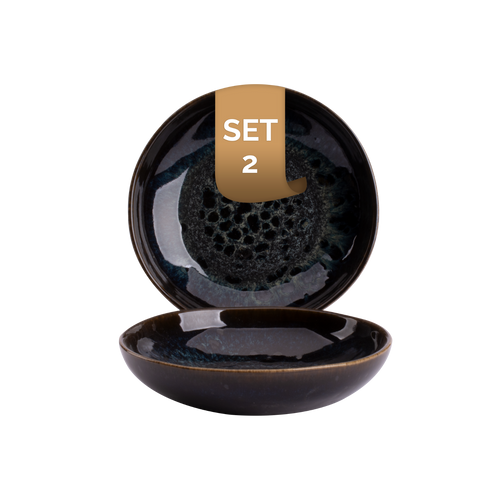 Palmer Bowl Eccentric 16 cm 40 cl Blue Stoneware 2 pcs.