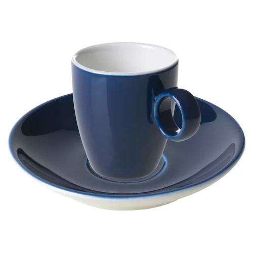 Palmer Espressokop en schotel Bart Colour Cafe 6.5 cl Blauw 2 stuks