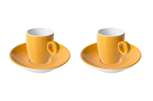 Maastricht Porselein  Bart  Cafe Espressotasse und Untertasse Farbe 6,5 cl Orange 2 Stück Maastricht Porselein  Bart  Cafe Espressotasse und Untertasse Farbe 6,5 cl Orange 2 Stück