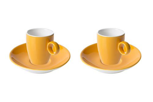 Maastricht Porselein Espresso cup and saucer Bart Colour Cafe 6.5 cl Orange 2 pcs.