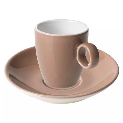 Maastricht Porselein  Bart  Cafe Espressotasse und Untertasse Farbe 6,5 cl Braun 2 Stück