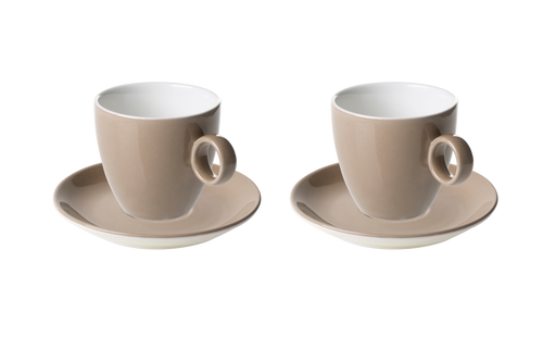 Maastricht Porselein Coffee cup and saucer Bart Colour Cafe 17 cl Beige 2 pieces