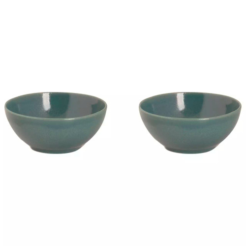 Mammoet Schaal Spirit 15 cm Groen Stoneware 2 stuks