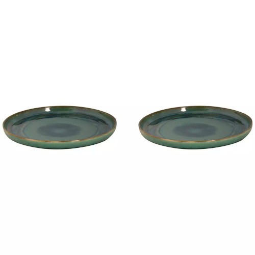 Palmer Bord Miami 28 cm Groen Stoneware 2 stuks