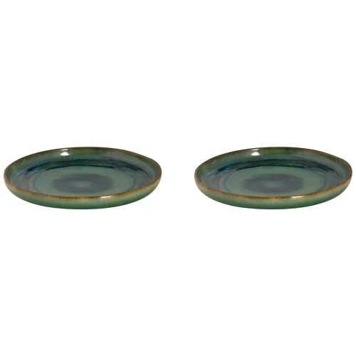 Palmer Plate Miami 22 cm Green Stoneware 2 pcs.