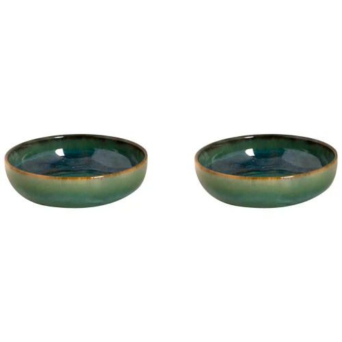 Palmer Bowl Miami 16 cm 51 cl Green Stoneware 2 pcs.