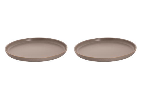Palmer Plate Sandy Loam 28 cm Gray Stoneware 2 pcs.