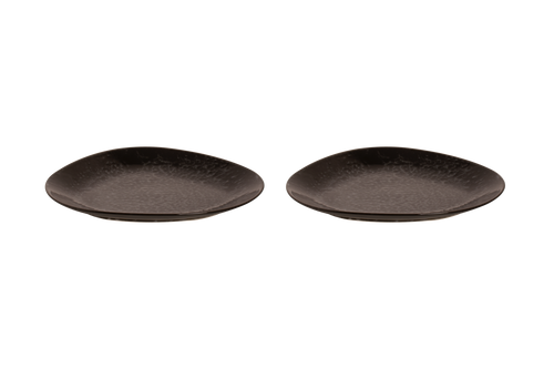 Maastricht Porselein Plate Tahiti 30 cm Black Porcelain 2 pcs.
