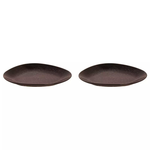 Maastricht Porselein  Tahiti Teller 30 cm Schwarzes Porzellan 2 Stück